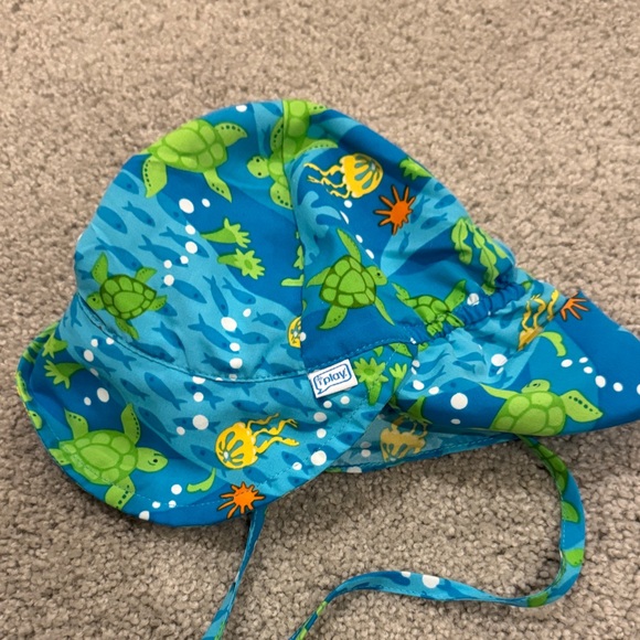 i play. Other - i play. Kids Swim Sun Hat - Blue with Green Turtle Print